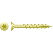 STRONG-POINT Wood Screw, #9, Zinc Yellow Stainless Steel Flat Head Torx Drive XT922Y